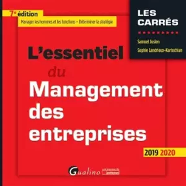 L Essentiel Du Management Des Entreprises - 7EME Edition - Josien S. LANDRIEUX-KARTOCHIAN S.-image