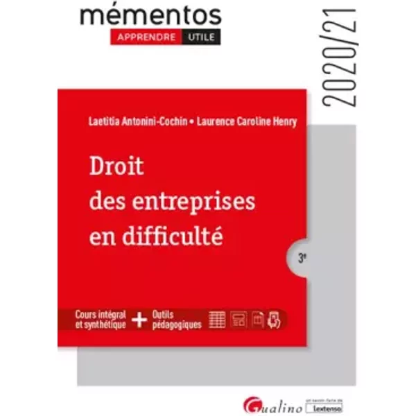 Droit Des Entreprises En Difficulté (2020-2021) - Laurence-Caroline Henry, Laetitia Antonini-Cochin-image