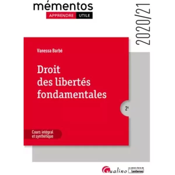 Droit Des LibertéS Fondamentales: Cours IntéGral Et SynthéTique (2020) - Vanessa Barbé-image