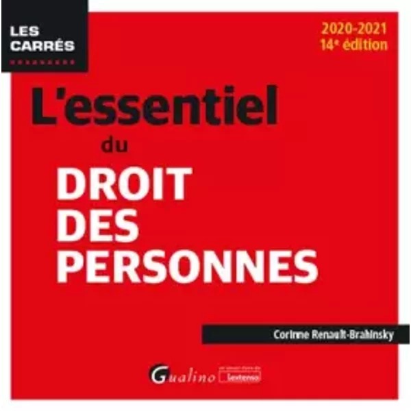 L'essentiel Du Droit Des Personnes - Corinne Renault-Brahinsky-image