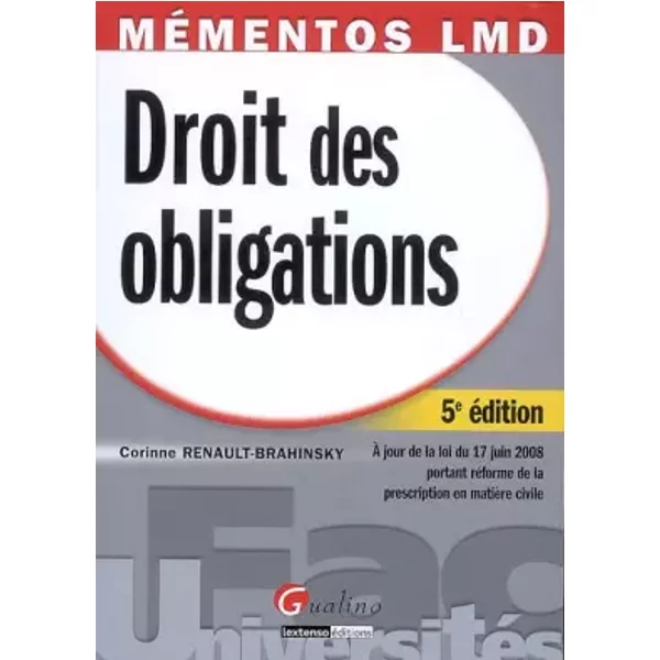 Droit des obligations - Corinne Renault-Brahinsky