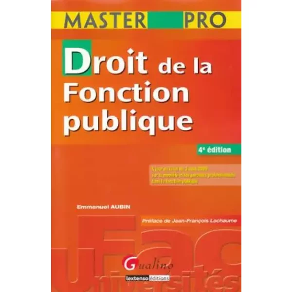 Droit De La Fonction Publique - Emmanuel Aubin Et Jean-FrançOis Lachaume-image