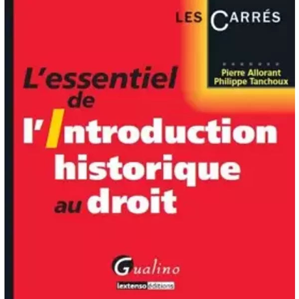 L'essentiel De L'introduction Historique Au Droit - Pierre Allorant Et Philippe Tanchoux-image
