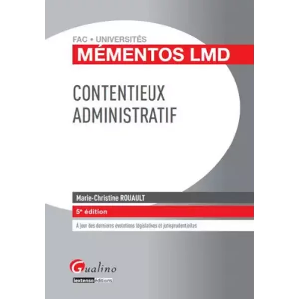 MéMentos- Contentieux Administratif ,5èMe éDition - Marie-Christine Rouault-image