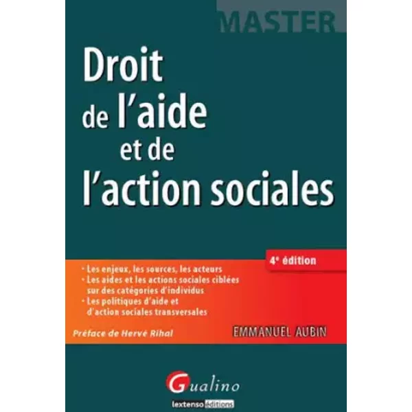 Droit De L'aide Et De L'action Sociales - Emmanuel Aubin, Herve Rihal-image