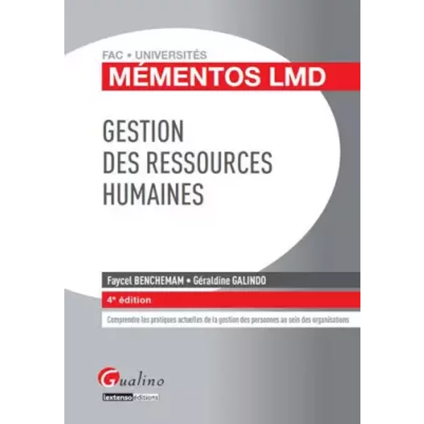 Mémentos LMD Gestion des ressources humaines, 4ème édition - Faycel Benchemam