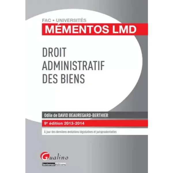 MéMentos Lmd - Droit Administratif Des Biens - Gualino éDiteur-image