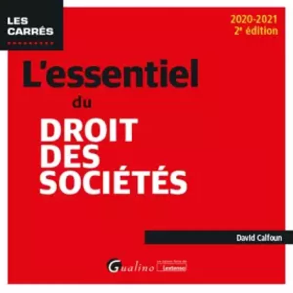 L'essentiel Du Droit Des SociéTéS (2020-2021) - David Calfoun-image