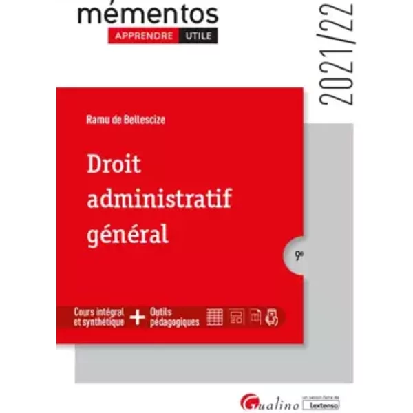 Droit Administratif GéNéRal: Un Cours Clair, Structuré Et Accessible Pour L'éTudiant - Ramu De Bellescize-image