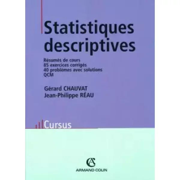 Statistiques Descriptives - GéRard Chauvat, Jean-Philippe RéAu-image