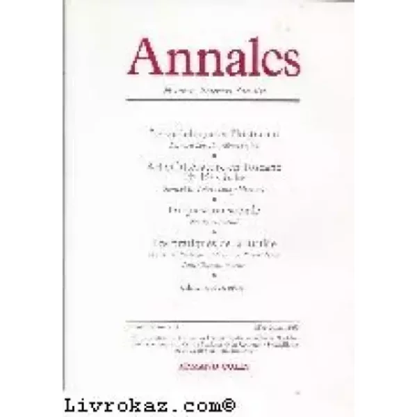 Annales histoire des sciences sociales, numéro 3, 1996