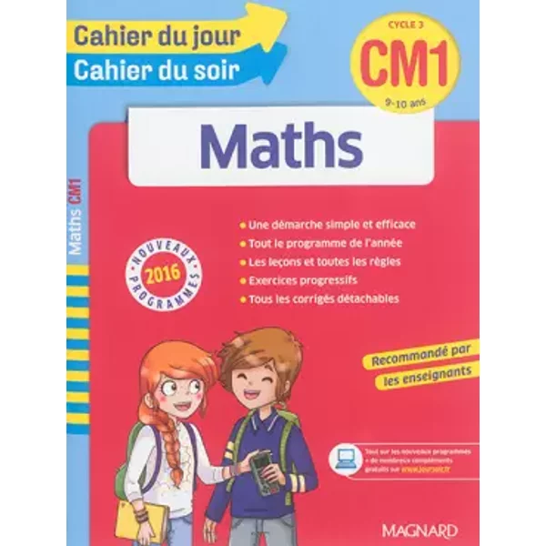 Cahier Du Jour/Cahier Du Soir Maths CM1 - Nouveau Programme 2016 - Collectif-image
