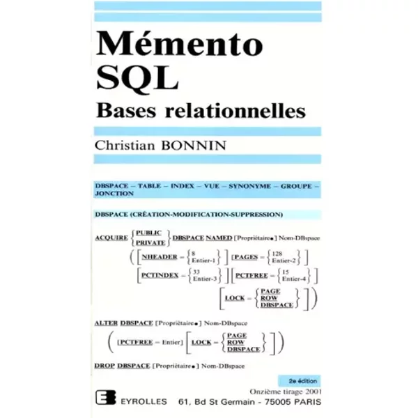 Mémento s q l - Christian Bonnin, Bonnin
