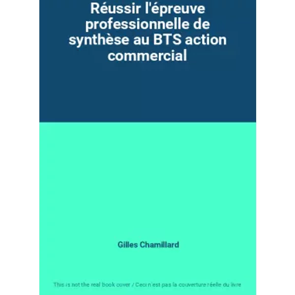 RéUssir L'éPreuve Professionnelle De SynthèSe Au Bts Action Commercial - Gilles Chamillard-image