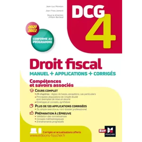 DCG 4 - Droit Fiscal - Manuel Et Applications - MilléSime 2021-2022 - Jean-Luc Mondon, Alain Burlaud, Jean-Yves Jomard-image