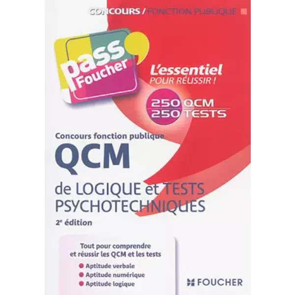 Qcm De Logique Et Tests Psychotechniques Concours Fonction Publique 2E éDition - MichèLe Eckenschwiller, ValéRie Beal-image
