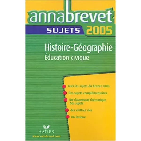 Histoire-GéOgraphie-Education Civique : Sujets - Jean Brignon-image
