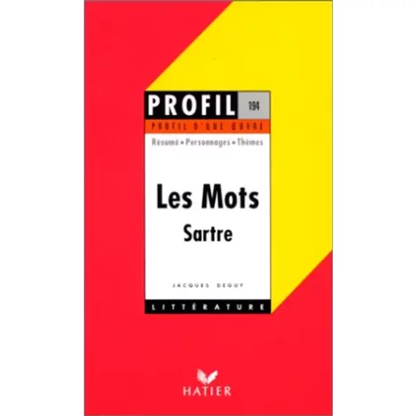 Profil D'une Oeuvre : Les Mots, Jean-Paul Sartre - Jacques Deguy-image