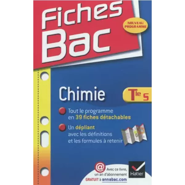 Fiches Bac Chimie Tle S: Fiches De Cours - Terminale S - Nathalie Benguigui-image