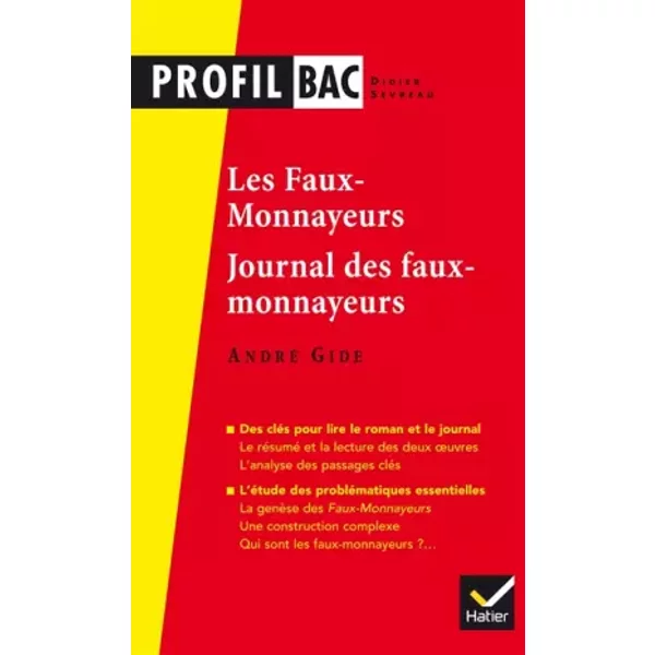 Profil - Gide, Les Faux-Monnayeurs, Le Journal Des Faux-Monnayeurs: Analyse Des Deux Oeuvres (Programme De LittéRature Tle L Bac 2017-2018) - André Gide, Didier Sevreau-image