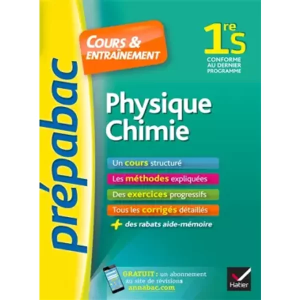 Physique-Chimie 1Re S - PréPabac Cours & EntraîNement: Cours, MéThodes Et Exercices Progressifs (PremièRe S) - JoëL Carrasco, GaëLle Cormerais-image