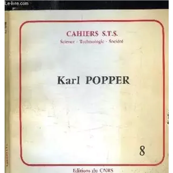 KARL POPPER - CAHIERS S.T.S N°8 - COLLECTIF
