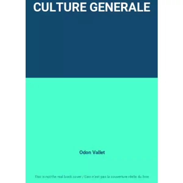 Culture Generale - Odon Vallet-image