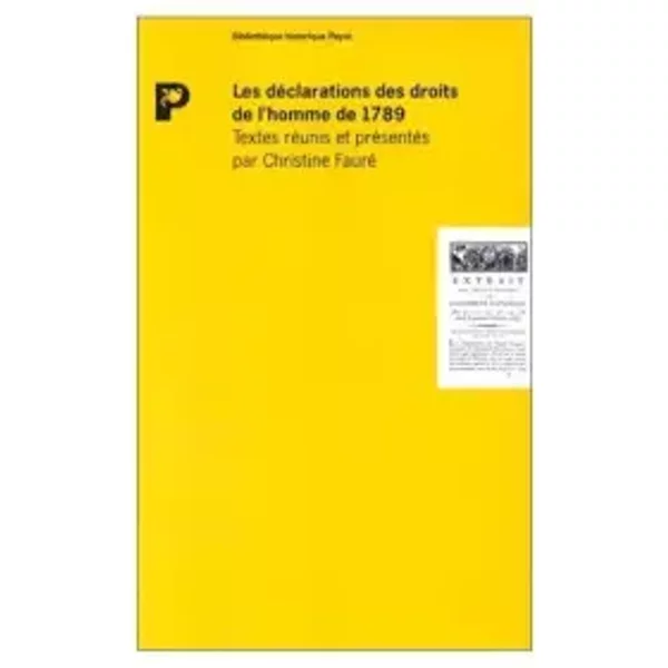 Les DéClarations Des Droits De L'homme De 1789 - Christine Fauré-image