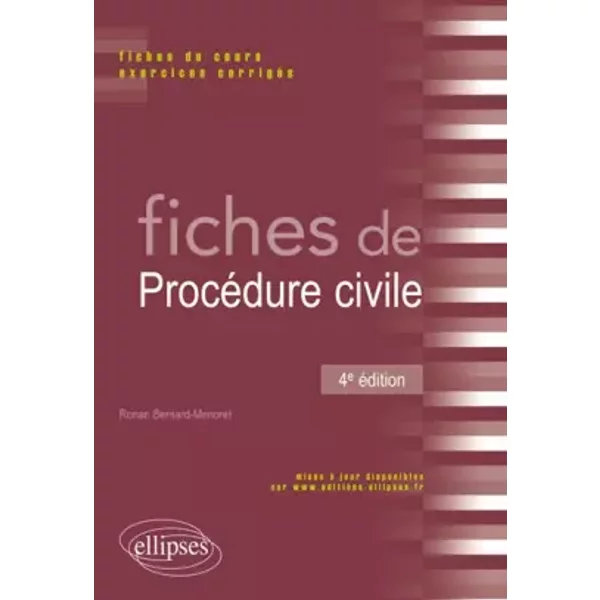 Fiches De ProcéDure Civile - Ronan Bernard-Menoret-image