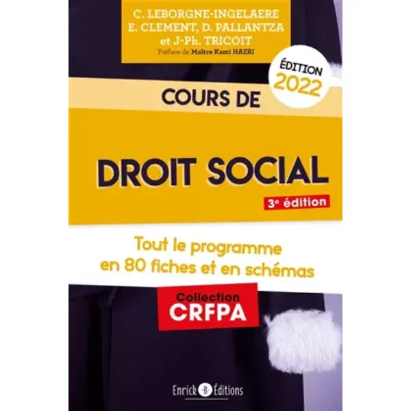 Cours De Droit Social 2022: Tout Le Programme En 80 Fiches Et En SchéMas - Emmanuelle Clement, Dimitra Pallentza, C. Leborgne-Ingelaere, Jean-Philippe Tricoit-image