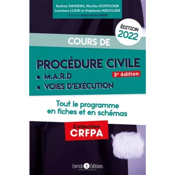 Cours De ProcéDure Civile 2022: Tout Le Programme En Fiches Et En SchéMas - StéPhanie Mauclair, Audrey Damiens, Nicolas Hoffschir, Laurence Llahi-image