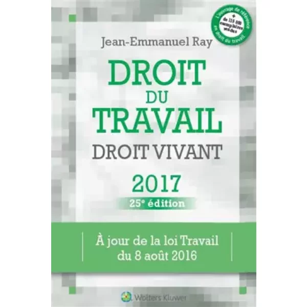 Droit Du Travail, Droit Vivant 2017: A Jour De La Loi Travail Du 08 AoûT 2016. - Jean-Emmanuel Ray-image