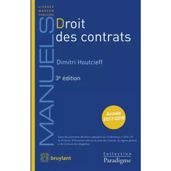 Droit Des Contrats - Dimitri Houtcieff-image
