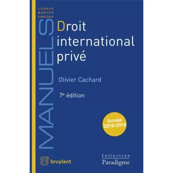 Droit international privé - Olivier Cachard