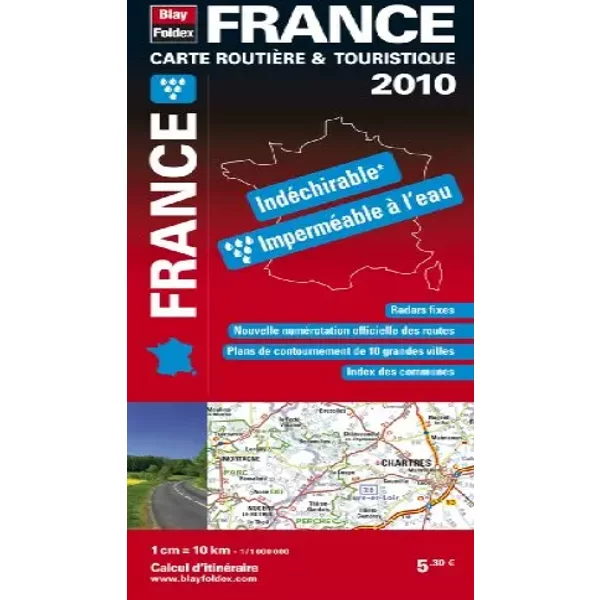 France : Carte RoutièRe & Touristique IndéChirable 1/1 000 000 - Blay-Foldex-image