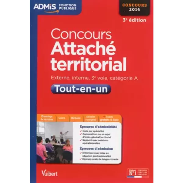 Concours Attaché Territorial - Tout-En-Un - CatéGorie A - Concours 2014 - Olivier BelléGo-image