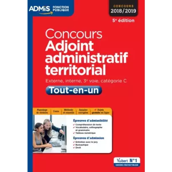 Concours Adjoint Administratif Territorial - CatéGorie C - Tout-En-Un - Concours 2018-2019 - Olivier Bellego-image