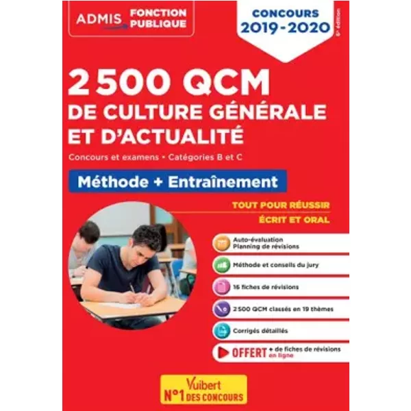 2500 Qcm De Culture GéNéRale Et D'actualité - MéThode Et EntraîNement Cat B:C - Melanie Hoffert-image