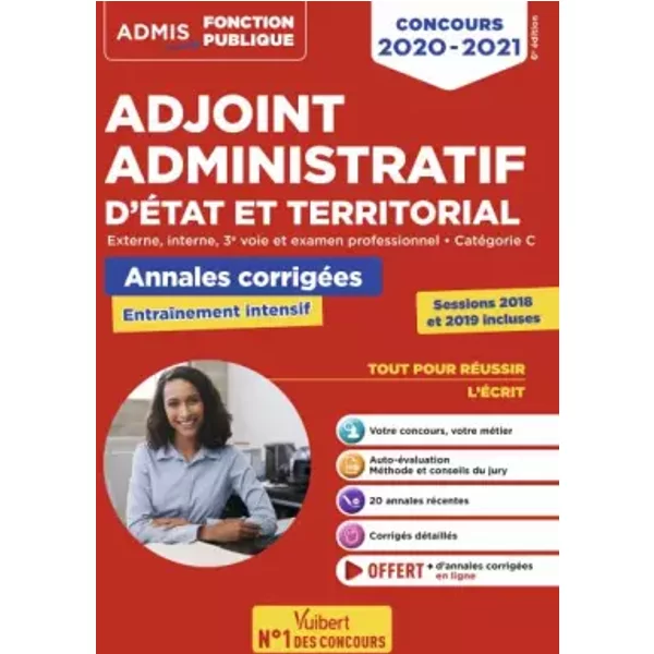 Concours Adjoint Administratif - CatéGorie C - Annales CorrigéEs - Session 2019 Incluse: ÉTat Et Territorial - Concours 2020-2021 - Bernadette Lavaud, Pierre Lefaure-image