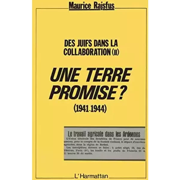 Des Juifs dans la collaboration: Volume 2, Une Terre promise ? (1941-1944) - Maurice Rajsfus