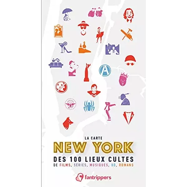 La Carte New York Des 100 Lieux Cultes De Films, SéRies, Musiques, Bd, Romans - Albert Nicolas, Gilles Rolland Et Damien Canteau-image