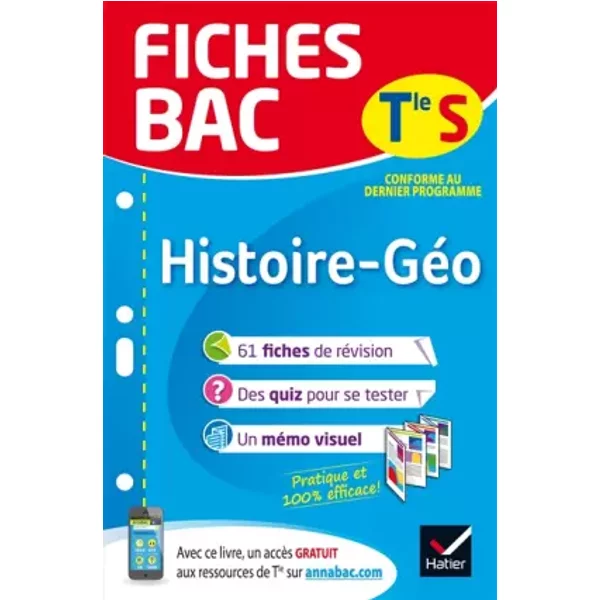 Fiches Bac Histoire-GéOgraphie Tle S: Fiches De RéVision Terminale L, Es - ÉLisabeth Brisson, Christophe Clavel, Florence Holstein Et Claire Vidallet-image