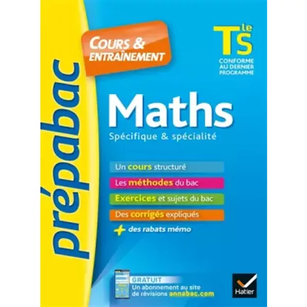 Maths Tle S SpéCifique & SpéCialité - PréPabac Cours & EntraîNement: Cours, MéThodes Et Exercices De Type Bac (Terminale S) - Annick Meyer Et Jean-Dominique Picchiottino-image
