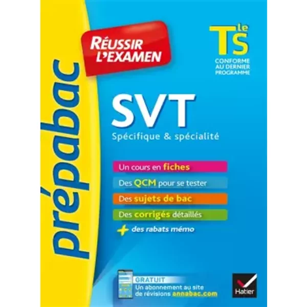 Svt Tle S SpéCifique & SpéCialité - PréPabac RéUssir L'examen: Fiches De Cours Et Sujets De Bac CorrigéS (Terminale S) - Isabelle Bednarek - Maitrepierre, Armelle Lhuillery, Arnaud Mamique, Bruno Semelin-image