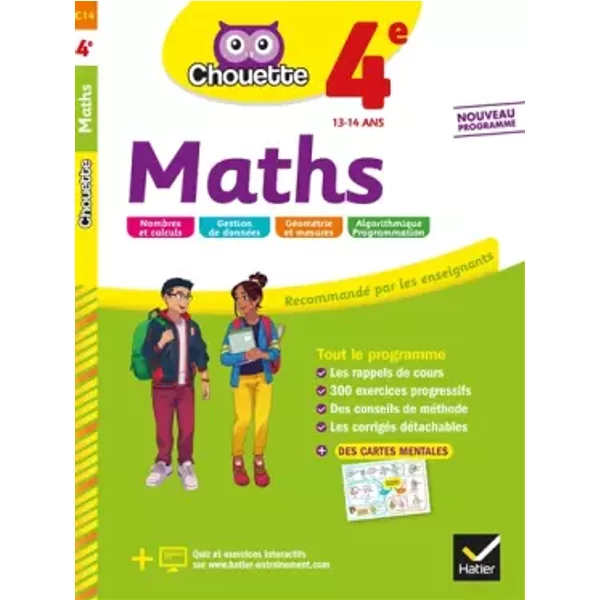 Maths 4E: Cahier D'entraîNement Et De RéVision - GéRard Bonnefond, Daniel Daviaud, Bernard Revranche-image