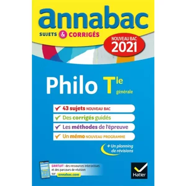 Annales Du Bac Annabac 2021 Philosophie Tle GéNéRale: Sujets & CorrigéS Nouveau Bac - Sabrina Cerqueira, StéPhanie Ronchewski-Degorre, Johnny Broumische, Anthony Dekhil, Collectif-image