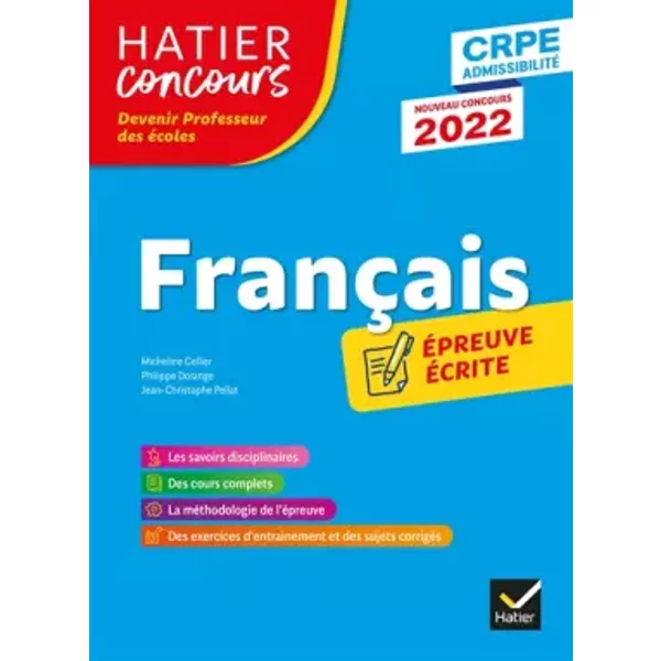 FrançAis - Crpe 2022 - Epreuve éCrite D'admissibilité - Micheline Cellier, Philippe Dorange, Jean-Christophe Pellat-image