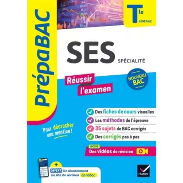 PréPabac RéUssir L'examen - SES Tle GéNéRale (SpéCialité) - Bac 2025: Fiches De RéVision, Sujets De Bac CorrigéS & VidéOs - SéVerine Bachelerie-Marteau, Sylvie Godineau, Sylvain Leder, CéLine Le Feuvre, Denis Martin, FrançOis Porphire, Franck Rimbert, Gilles Seurin-image