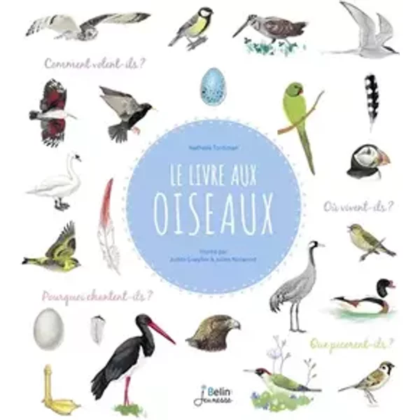 Le livre aux oiseaux: Comment volent-ils ? Que picorent-ils ? Où sont leurs nids ? Comment chantent-ils ? - Nathalie Tordjman, Judith Gueyfier, Julien Norwood