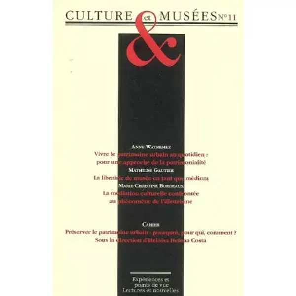 Revue Culture Et Musees N°11 Preserver Le Patrimoine Urbain:Pourquoi,Qui,Comment - Collectif-image